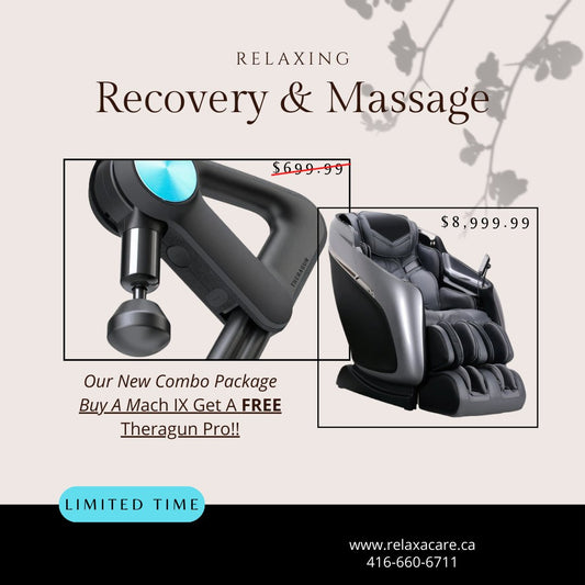 SPECIAL COMBO OFFER-Buy a Brookstone Mach 9 BK-750 Massage Chair And Get A FREE Theragun PRO ($5,000 Savings)