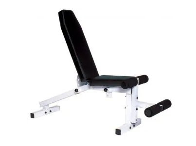 YORK FITNESS - PRO SERIES WORKOUT BENCH 306ID WHITE FRONT ADJ- BACK ADJ- C/U