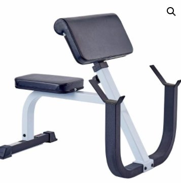 YORK FITNESS - SEATED PREACHER CURLBENCH STS SERIES WHITE